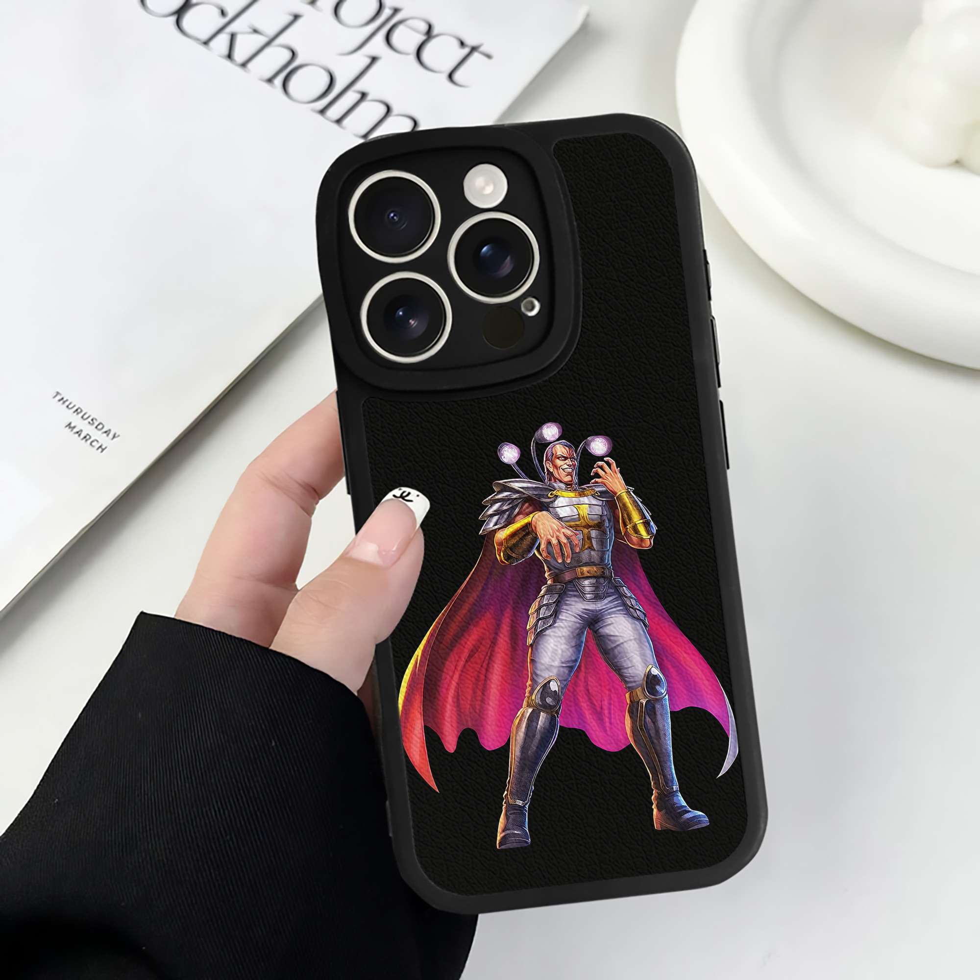 （画像用） 北斗の拳 Fist of the North Star 【iPhone 16シリーズ対応】シリコンスマホケース（レザー調） 材質：シリコン